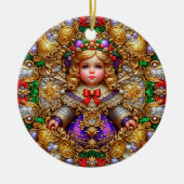 KERST ~ Kind 19e eeuw ~ Keramisch Ornament (Voorkant)