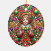 KERST ~ Kind 19e eeuw ~ Keramisch Ornament (Links)