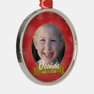Kerst Kind Verloren Eerste Tand Keepsake Metalen Ornament