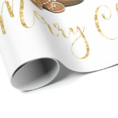 Kerst  Kinder geschenken Vrolijk kerstfeest Cadeaupapier (Rol Hoek)