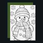 Kerst kinder kleur sneeuwpop tekst toevoegen feestdagenkaart<br><div class="desc">Kerst kinder kleurling sneeuwman tekst toevoegen Vakantie Kaart</div>