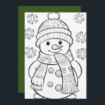Kerst kinder kleur sneeuwpop tekst toevoegen feestdagenkaart<br><div class="desc">Kerst kinder kleurling sneeuwman tekst toevoegen Vakantie Kaart</div>