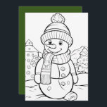 Kerst kinder kleur sneeuwpop tekst toevoegen feestdagenkaart<br><div class="desc">Kerst kinder kleurling sneeuwman tekst toevoegen Vakantie Kaart</div>