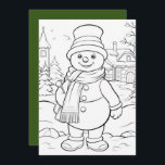 Kerst kinder kleur sneeuwpop tekst toevoegen feestdagenkaart<br><div class="desc">Kerst kinder kleurling sneeuwman tekst toevoegen Vakantie Kaart</div>