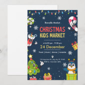 Kerst Kinder markt aankondiging Kaart (Voorkant / Achterkant)
