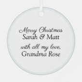 Kerst  Kinderen Jongen Meisje Vakantie Metalen Ornament (Achterkant)