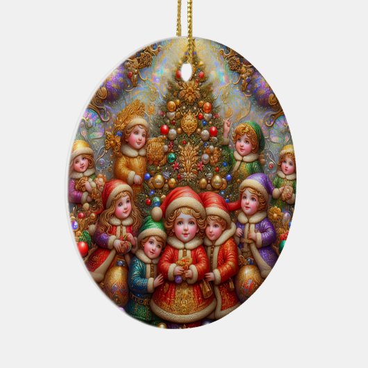 KERST ~ Kinderen van de 19e eeuw ~ Keramisch Ornament (Rechts)