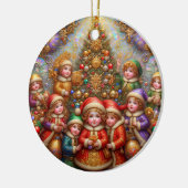 KERST ~ Kinderen van de 19e eeuw ~ Keramisch Ornament (Links)