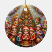 KERST ~ Kinderen van de 19e eeuw ~ Keramisch Ornament (Achterkant)