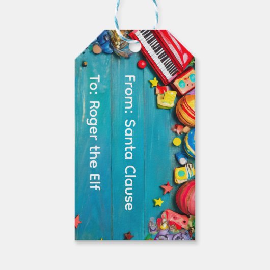 Kerst Kindernaam Met Persoonlijke Aanpassing Cadeaulabel (Voorkant)