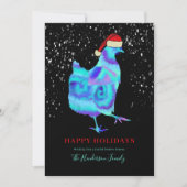 Kerst Kip Dans Feestdagenkaart (Voorkant)