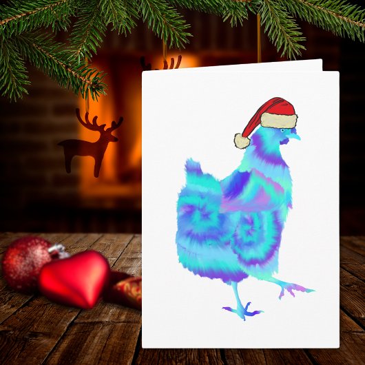 Kerst Kippen Dans Grappig Funky Feestelijke Hen Kaart