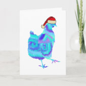 Kerst Kippen Dans Grappig Funky Feestelijke Hen Kaart (Voorkant)