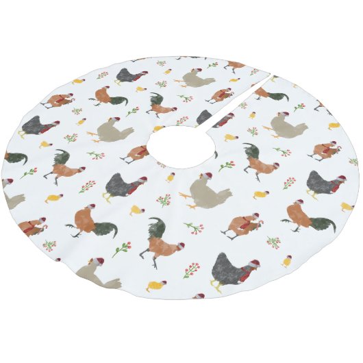 Kerst Kippen & Kippen Patroon Kerstboom Rok (Gekanteld)