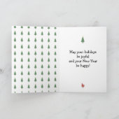 Kerst kippen met boom binnen patronen/kunst feestdagen kaart (Binnen)