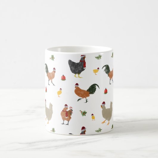 Kerst Kippen Patroon Koffiemok (Center)