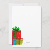 Kerst Kiraffen Koppel Bruisfeest Uitnodiging (Achterkant)