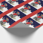 Kerst kits inpakpapier (rood) (Hoek)