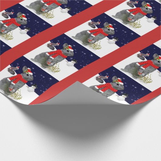 Kerst kits inpakpapier (rood) (Hoek)