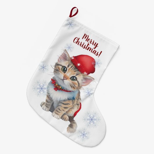 Kerst Kitten Kous Grote Kerstsok (Voorkant (Hangend))
