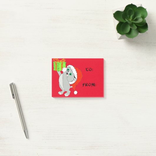 Kerst Kittens Cadeau Labels Post-it® Notes (Kantoor)