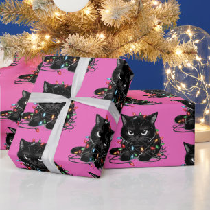 Kerst Kitty Cadeaupapier