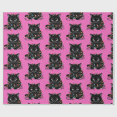 Kerst Kitty Cadeaupapier (Vlak)