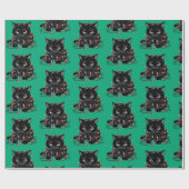 Kerst Kitty Cadeaupapier (Vlak)