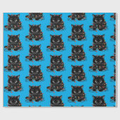 Kerst Kitty Cadeaupapier (Vlak)