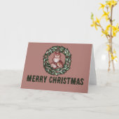 Kerst Kitty Kat Joelkatten Feestdagen             Kaart (Gele Bloem)