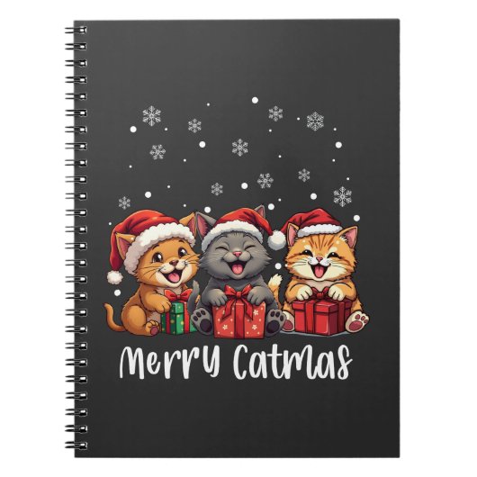 Kerst Kitty Katten Merry Catmas Notitieboek (Voorkant)