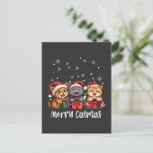 Kerst Kitty Katten Vrolijk Kerstfeest Feestdagenkaart (Staand voorkant)