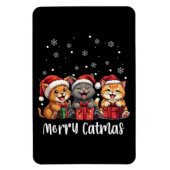 Kerst Kitty Katten Vrolijk Kerstfeest Magneet (Verticaal)