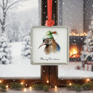 Kerst Kiwi Vogel, aanpasbaar Metalen Ornament