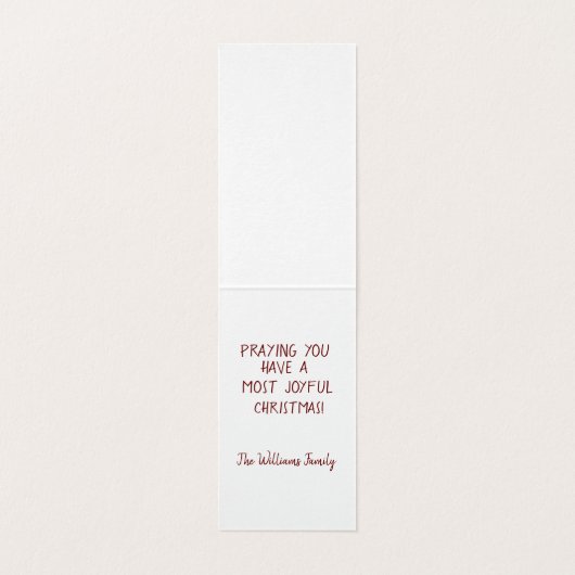 Kerst KJV Schrift Vrolijke Kerst Christelijk Kaart (Binnenkant ongevouwen)