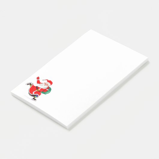 Kerst Kladblok Santa met Cadeaus Post-it® Notes (Schuin)