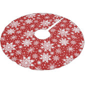 Kerst Klassiek rood en wit Snowflake patroon Kerstboom Rok (Gekanteld)