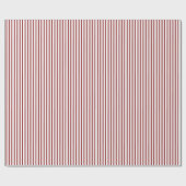 Kerst klassiek rood/Gebroken wit gestreept Cadeaupapier (Vlak)