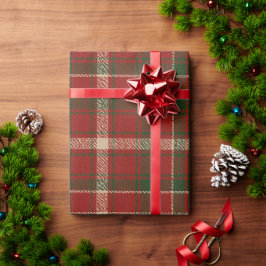 Kerst Klassiek Rood Groen Wit Plaid Cadeaupapier