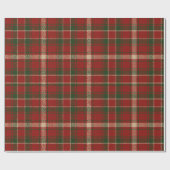 Kerst Klassiek Rood Groen Wit Plaid Cadeaupapier (Vlak)