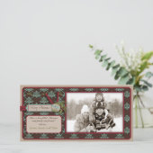Kerst Klassieke Fotokaart Feestdagenkaart (Staand voorkant)