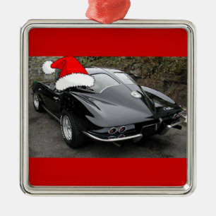 Kerst Klassieke gespleten venstercorvettes Metalen Ornament