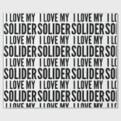 Kerst klassieke ondeugende ik hou van mijn vaste s cadeaupapier (Vlak)