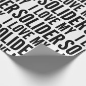 Kerst klassieke ondeugende ik hou van mijn vaste s cadeaupapier (Hoek)