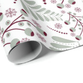 Kerst Klassieke rode en groene patronen Cadeaupapier (Rol Hoek)