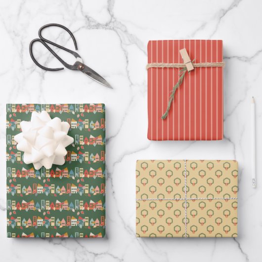 Kerst Klassieker Inpakpapier Vel (Voorkant)
