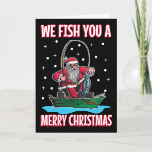 Kerst Kledij Visser Vissen Grappig Cool San Kaart