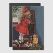 Kerst Klein Meisje Telefoon Antiek (Voorkant / Achterkant)