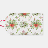 Kerst klein varken trekken slee cadeaulabel