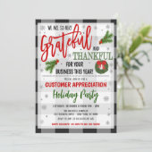 Kerst Kleine Bedrijven Waardering Partij Uitnodige Kaart (Staand voorkant)